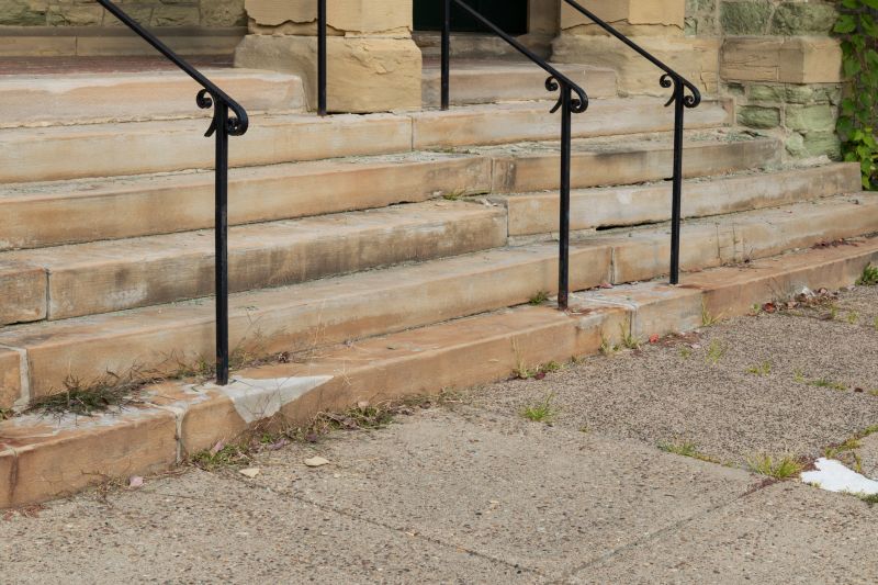 Stone Steps with Handrails