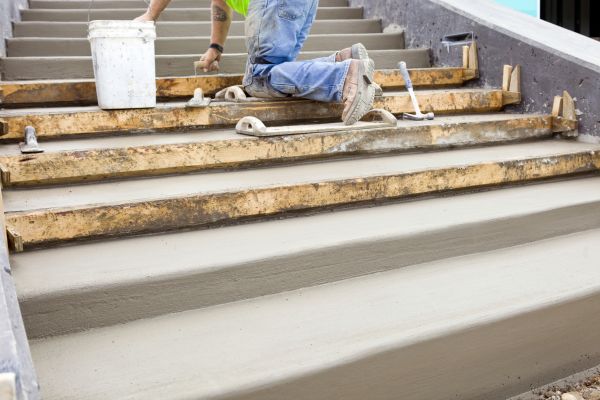 Concrete Steps Pouring